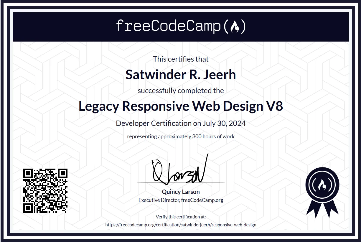 Legacy Responsive Web Design Certification